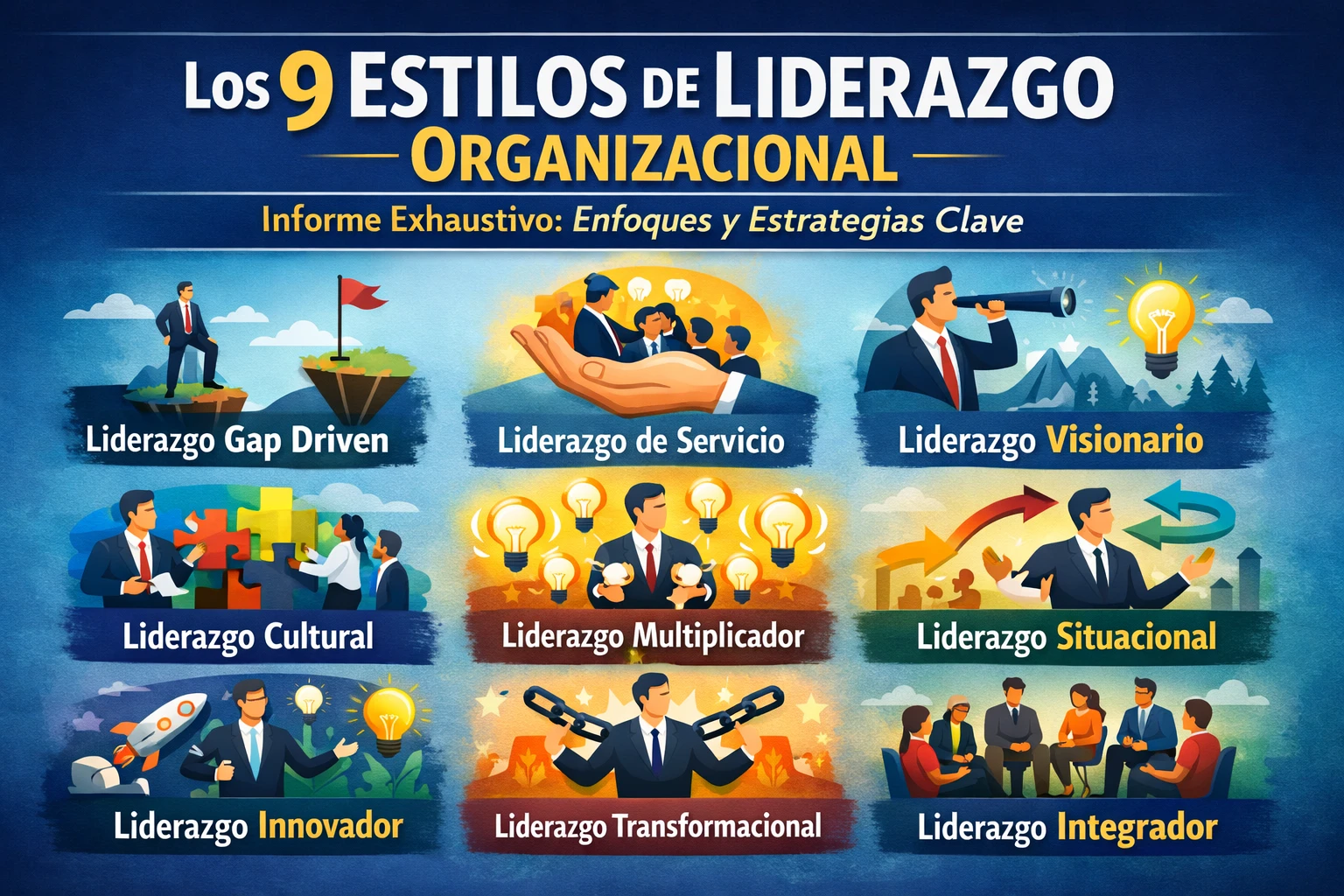 Nueve formas diferentes de liderar equipos