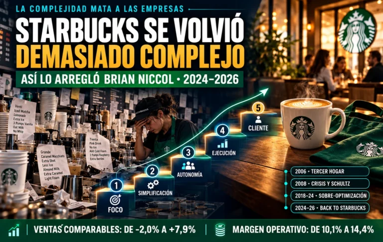 Starbucks se volvió demasiado complejo: la desescalada radical de Brian Niccol entre 2024 y 2026